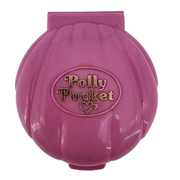Vintage Bluebird Polly Pocket Cafe Compact 1989 Pink Shell  Toy GUC - Picture 4 of 5
